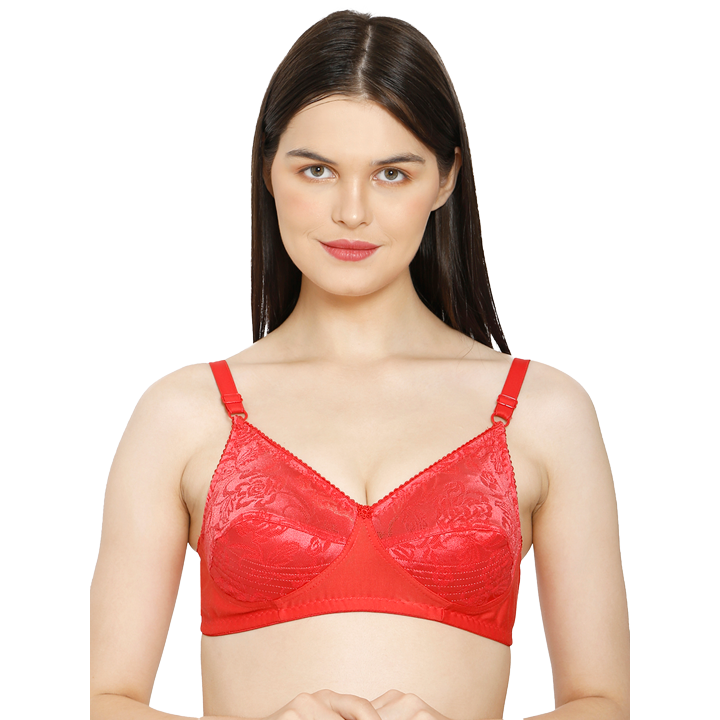 Net Design Non Padded Non Wired Bra