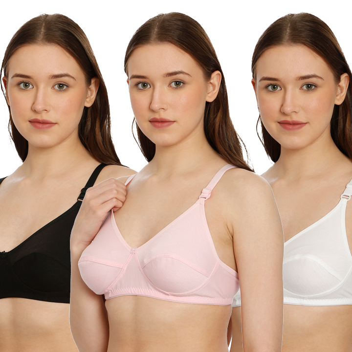 Cotton Non Padded Bra Combo Pack Of 3